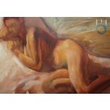 Reclining Nude Resting Her Head on Her Hand